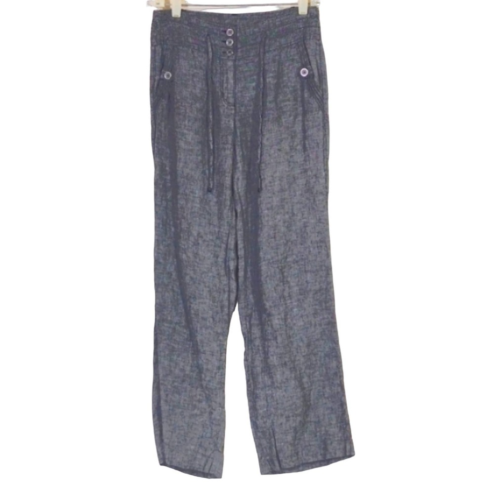 Rocha John Rocha Gray Linen Pants - 4
